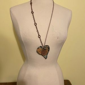Tin Heart Shaped necklace